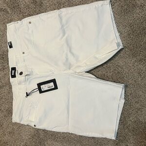 PAIGE Crisp White Denim Shorts